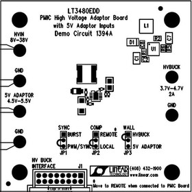 DC1394A, Power Management IC Development Tools LT3480 HV Buck regulator board with plug