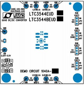 DC1040A-A, Power Management IC Development Tools LTC3544EUD Demo Board