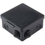 Коробка распаячная ОП 80х80х50мм черная IP54 КО-52010080-032