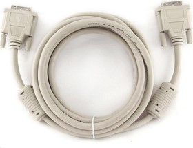 Кабель DVI-D Cablexpert, dual link, 3.0м, экранированный, 2 ферритовых кольца, пакет, CC-DVI2-10