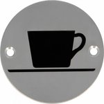 Информационная табличка Кафе нержавеющая сталь 27-75