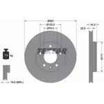 92121403, Диск тормозной VW MULTIVAN V 03-, MULTIVAN VI 15-, TRANSPORTER V 03- ...