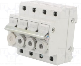 L95400, Выключатель предохранителя; 10x38мм; DIN; 20А; 400В; Полюсы: 4