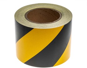 Фото 1/2 Black/Yellow Reflective Tape 100mm x 25m