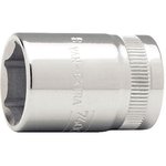 7400SM-17, 3/8 in Drive 17mm Standard Socket, 6 point, 27 mm Overall Length