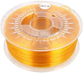 Фото 1/2 PETG 1,75 BRIGHT ORANGE TRANSPARENT, Филамент: PET-G; 1,75мм; оранжевый прозрачный; 220-250°C; 1кг