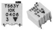 Фото 1/2 TS63Y201KR10, Trimmer Resistors - SMD 200 10% 1/4"SQU SMT MULTITURN