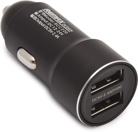 Фото 1/3 Автомобильная зарядка с 2 USB выходами REMAX Rechan Car Charger RCC220 2,4А черная