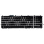 Клавиатура для ноутбука HP ENVY 15-j000, 17-j000 черная с серебристой рамкой ...