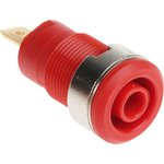 23.3000-22, 4 mm Red Female Banana Socket - Tab Termination, 1000V, 24A