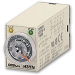H3YN-2 AC200-230, H3YN Series DIN Rail Mount Timer Relay, 24V ac, 2-Contact ...