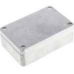 Silver Die Cast Aluminium Enclosure, IP66, Silver Lid, 98 x 64 x 34mm