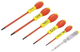 Фото 1/4 0-65-441, Phillips; Slotted Insulated Screwdriver Set, 6-Piece