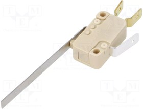 D45U-V3LL, Microswitch SNAP ACTION; 16A/250VAC; with lever; SPDT; ON-(ON)