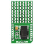 MIKROE-1295, 8X8 R Click Red LED Matrix Development Board 5V