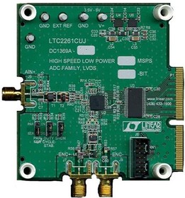 Фото 1/2 DC1369A-L, Data Conversion IC Development Tools LTC2256-12: 12-bit 25Msps ADC, LVDS Outputs, 5-170MHz, req DC890, LVDS_XFMR and DC1075