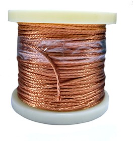 Провод обмоточный литцендрат Litz wire 49 х 0,2 мм 1 кг (68м) 1,54 мм2