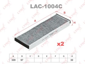 LAC-1004C, LAC-1004C Фильтр салонный LYNXauto