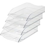 Лоток горизонтальный Attache 4шт/уп прозрачный тд_у