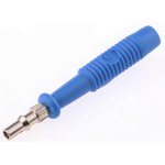 973509102, Blue Male Banana Plug, 2mm Connector, Solder Termination, 6A, 60V dc ...