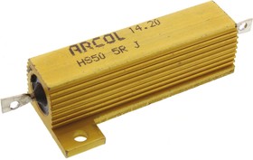 Фото 1/7 HS50 5R J, Wirewound Resistors - Chassis Mount 50W 5 Ohms 5%