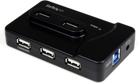 Фото 1/5 ST7320USBC, 6 Port USB 3.0 USB A Hub, AC Adapter Powered, 99 x 60 x 22mm