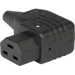 1659.0000, AC Power Plugs & Receptacles Black 16mm 3x2.5mm2 /3x10 AWG