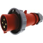 294, AM-TOP IP67 Red Cable Mount 4P Mains Connector Plug, Rated At 32A, 400 V