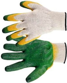 Утепленные трикотажные перчатки с двойным латексным покрытием 2000000113647