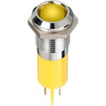 Q16P1CXXHY12E, Светодиодный индикатор в панель, Желтый, 12 В DC, 16 мм, 20 мА ...