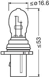 828, Лампа 12V P13W PG18.5d-1 OSRAM