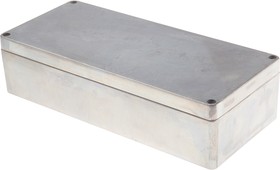 Фото 1/3 Silver Die Cast Aluminium Enclosure, IP66, Silver Lid, 360 x 160 x 90mm