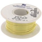 2845/19 YL005, Hook-up Wire 22AWG 19/34 PTFE 100ft SPOOL YELLOW