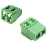 GT500-5.08-02P-14-00, (DG500-5.08-02P-14-00ZH), Винтовой клеммный блок c рельефной обоймой, 2 контакта. Серия GT500-5.08
