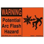 PPS0305W2100, Labels & Industrial Warning Signs Adh Sign Polyester Warning Arc F