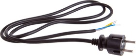 Фото 1/4 S-LR2A, Черный (сетевой кабель с прямой евровилкой, земля, 1.5 м) 9345