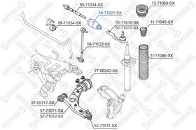 14-71021-SX, 14-71021-SX_пыльник рейки рулевой!\ Toyota Auris/Avensis 07