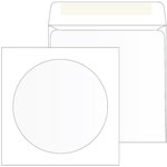 Конверт Белый CD декстрин 125х125 окно d100мм 25шт/уп/4573