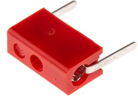Red Female Test Socket, 2mm Connector, Solder Termination, 6A, 60V dc, Tin Plating