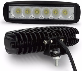 GL-8019, Фара дневного света 9-32 В 18 Вт 6 LED направленный свет 146 х 40 х 35 мм GL