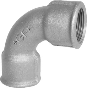 Фото 1/3 770012206, Galvanised Malleable Iron Fitting, 90° Short Elbow, Female BSPP 1in to Female BSPP 1in