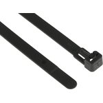131-21410 REL140-PA66-BK, Cable Tie, Releasable, 150mm x 7.6 mm ...