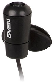 Фото 1/10 Микрофон-клипса SVEN MK-170, кабель 1,8 м, 58 дБ, пластик, черный, SV-014858