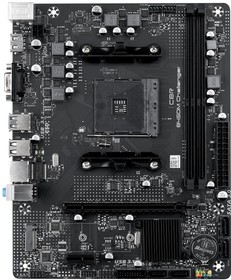 Материнская плата CBR B450M Challenger {Socket AM4, 2*DDR4, mATX, VGA+HDMI, 1*PCIEx16/1*PCIEx1/1*M.2, 4*SATA3, 4*USB2+4*USB3, Glan}