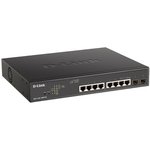 Коммутатор D-Link DGS-1100-10MPPV2/A3A Настраиваемый L2 коммутатор с 8 портами ...