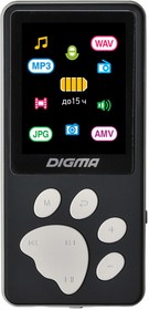 Фото 1/6 Плеер Hi-Fi Flash Digma S4 8Gb черный/серый/1. 8"/FM/microSDHC