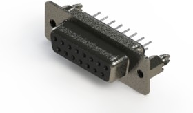 628-015-220-046, D-Sub Standard Connectors D SUB RECEPTACLE VERT METAL