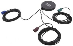Фото 1/2 206866-3000, 3-in-1 (4G/Wi-Fi/GPS) External Antenna, With Fakra Connectors, IP66, 824MHz-2.4GHz, Linear, RHCP