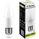 25937, Лампа светодиодная LED 9вт Е27 белый матовая свеча