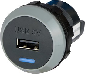 PV65R S, USB гнездо зарядного устройства, PV65R, 2.1 А, 1 Порт, USB Типа A